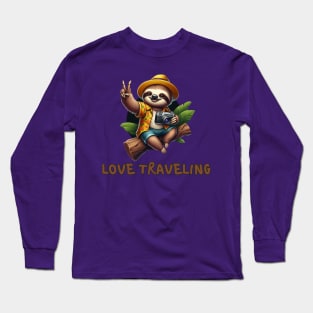 traveling sloth Long Sleeve T-Shirt